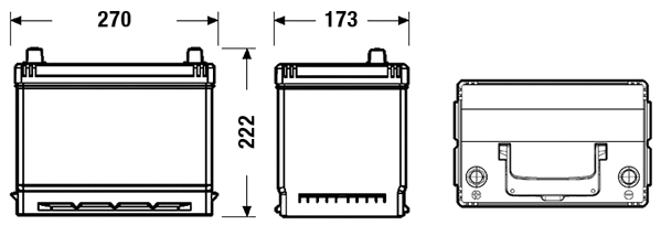 Batterie de démarrage TUDOR TB705