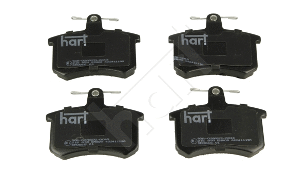Kit de plaquettes de frein, frein à disque HART 215 893