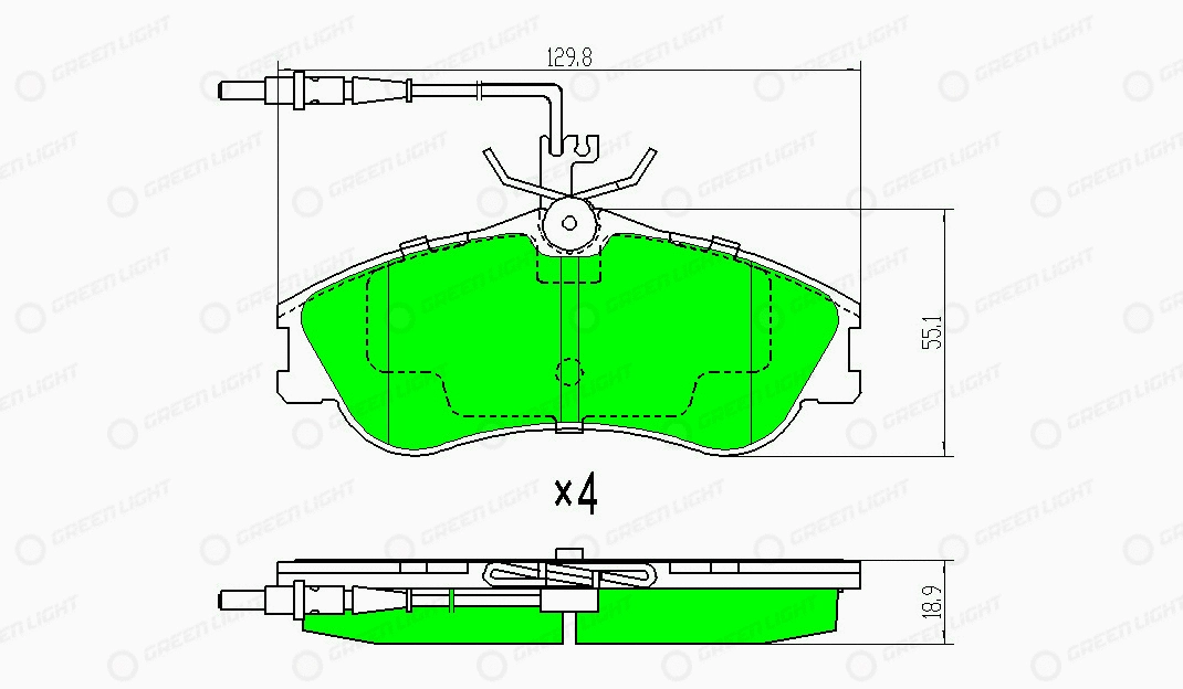 Kit de plaquettes de frein, frein à disque Automotive Adriado GLBP0155
