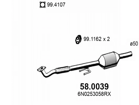 Catalyseur ASSO 58.0039