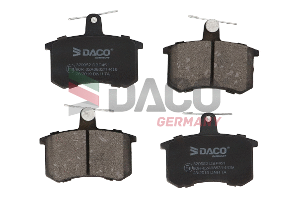 Kit de plaquettes de frein, frein à disque DACO Germany 329952