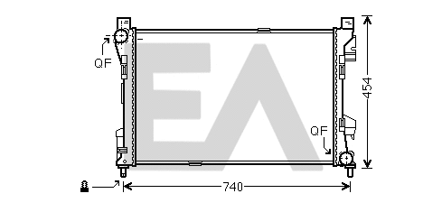 Radiateur, refroidissement du moteur EACLIMA 31R50183