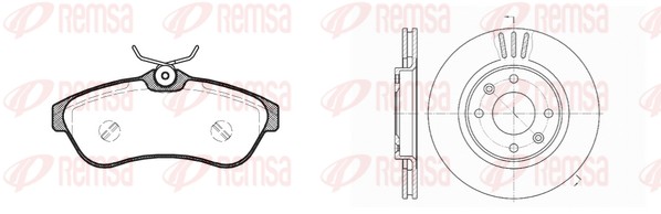 Kit de freins, frein à disques REMSA 8880.00