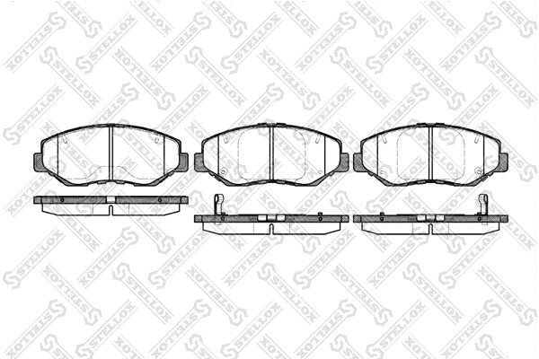 Kit de plaquettes de frein, frein à disque STELLOX 910 000B-SX
