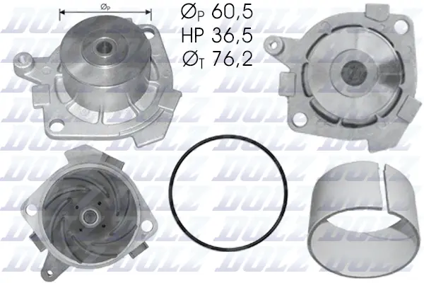 Pompe à eau, refroidissement du moteur DOLZ S212