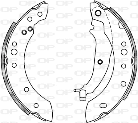 Jeu de mâchoires de frein OPEN PARTS BSA2227.00