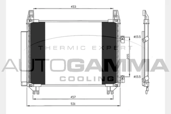 Condenseur, climatisation AUTOGAMMA 104780
