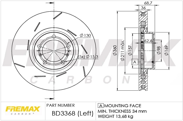 Disque de frein FREMAX BD-3368