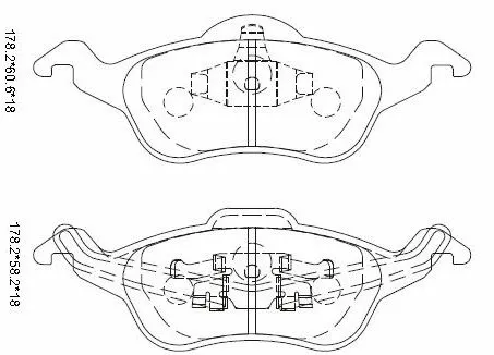 Kit de plaquettes de frein, frein à disque ASIMCO KD6505