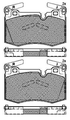 Kit de plaquettes de frein, frein à disque Technika 01832B