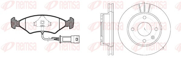 Kit de freins, frein à disques REMSA 8119.03