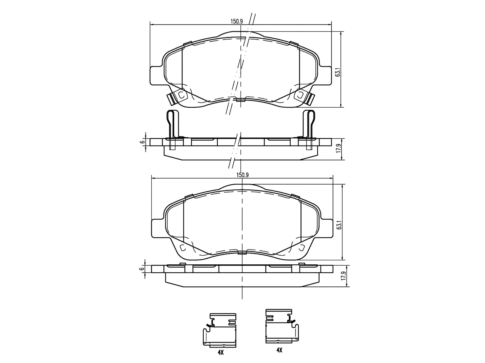 Kit de plaquettes de frein, frein à disque A.Z. Meisterteile AZMT-44-022-1184