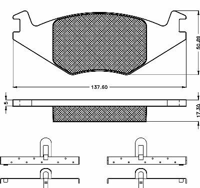 Kit de plaquettes de frein, frein à disque BSF 10213