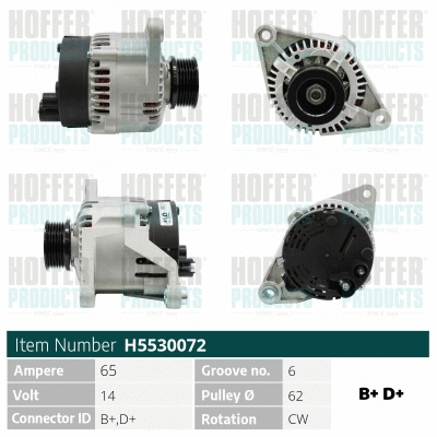 Alternateur HOFFER H5530072