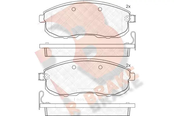 Kit de plaquettes de frein, frein à disque R BRAKE RB1882