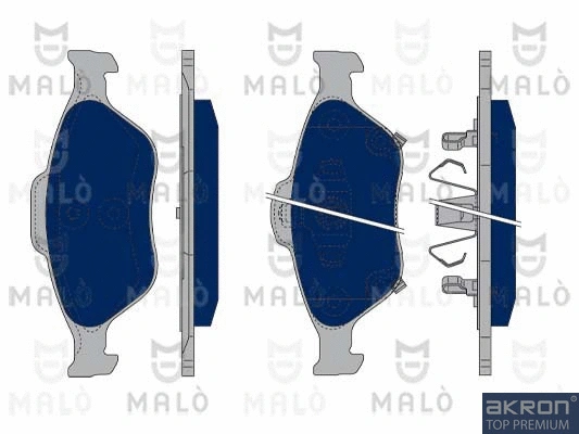 Kit de plaquettes de frein, frein à disque AKRON-MALÒ 1050041