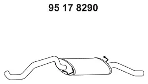 Silencieux arrière EBERSPÄCHER 95 17 8290