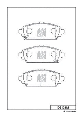 Kit de plaquettes de frein, frein à disque MK Kashiyama D5131M