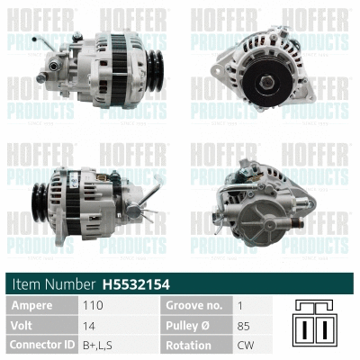 Alternateur HOFFER H5532154