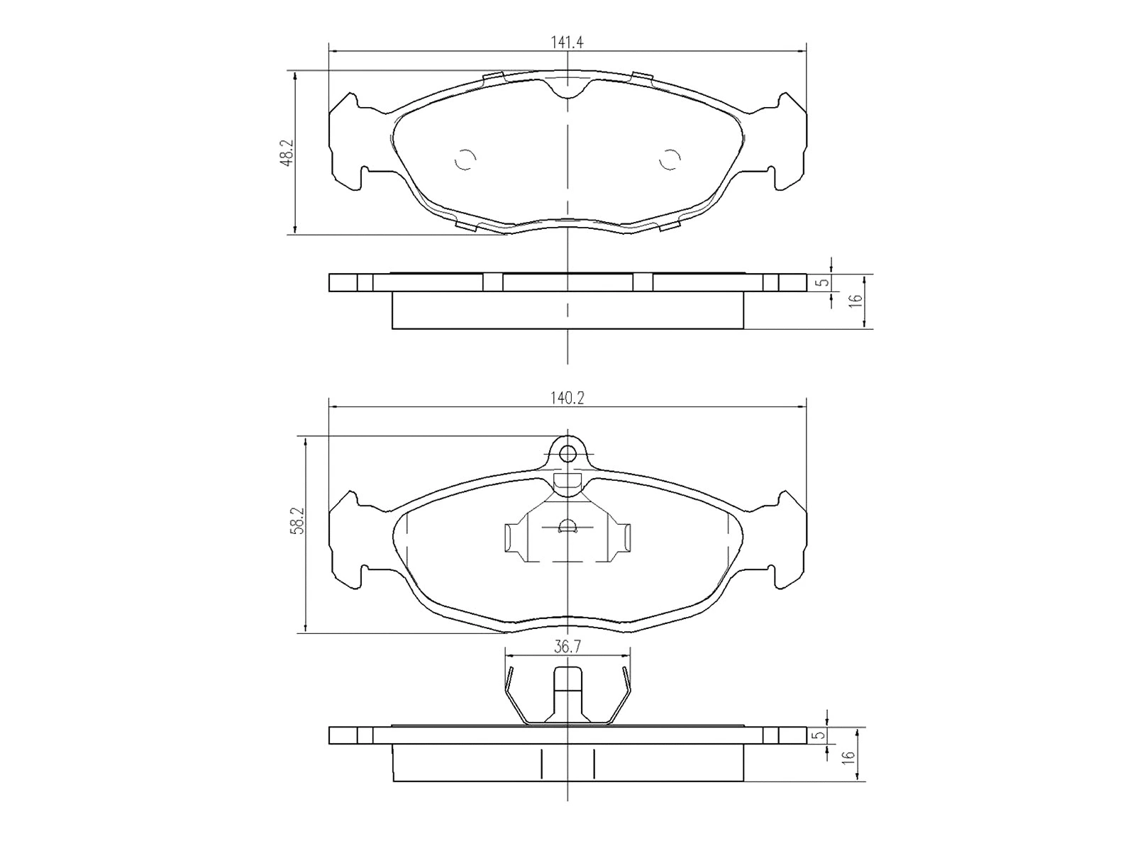 Kit de plaquettes de frein, frein à disque A.Z. Meisterteile AZMT-44-022-1389