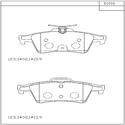 Kit de plaquettes de frein, frein à disque ASIMCO KD1016