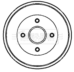 Tambour de frein BORG & BECK BBR7087
