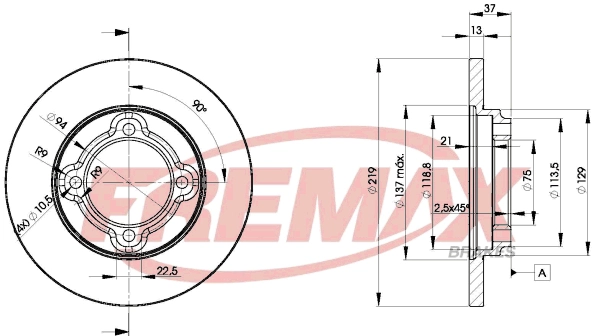 Disque de frein FREMAX BD-3252