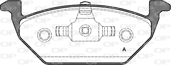 Kit de plaquettes de frein, frein à disque OPEN PARTS BPA0633.20