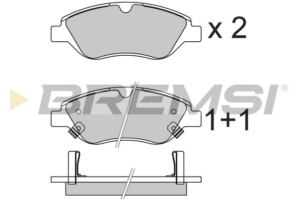 Kit de plaquettes de frein, frein à disque BREMSI BP3736