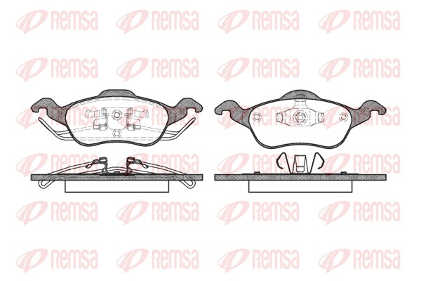 Kit de plaquettes de frein, frein à disque REMSA 0691.00