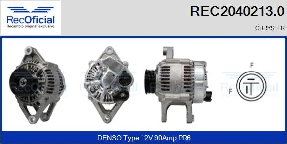 Alternateur RECOFICIAL REC2040213.0