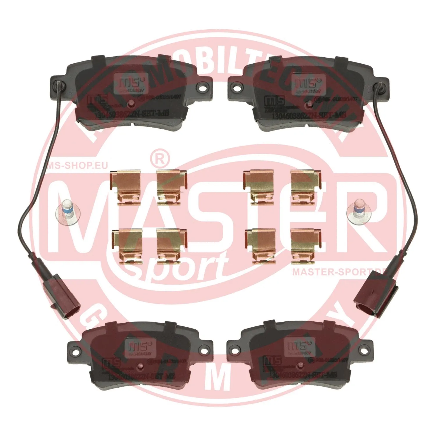 Kit de plaquettes de frein, frein à disque MASTER-SPORT GERMANY 13046038622N-SET-MS