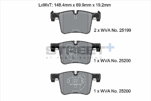 Kit de plaquettes de frein, frein à disque PAGID Racing T8113SP2001