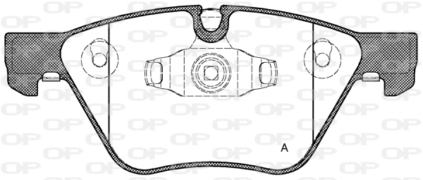 Kit de plaquettes de frein, frein à disque OPEN PARTS BPA1052.10