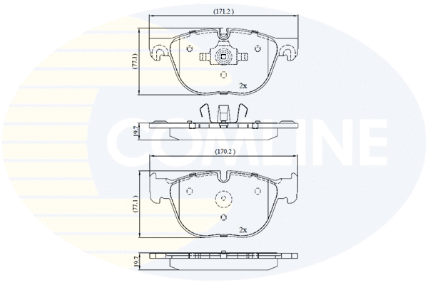 Kit de plaquettes de frein, frein à disque COMLINE CBP06003