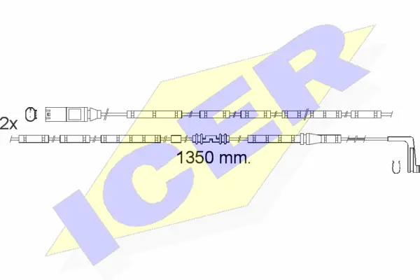 Contact d'avertissement, usure des plaquettes de frein ICER 610551 E C
