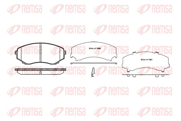 Kit de plaquettes de frein, frein à disque REMSA 0397.22
