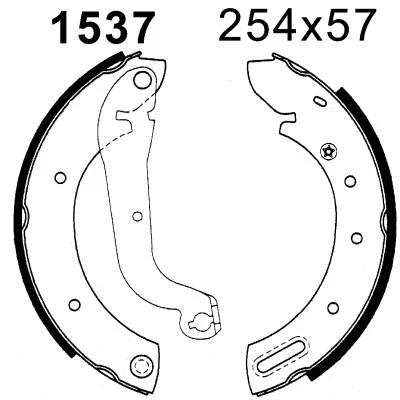 Jeu de mâchoires de frein BSF 01537