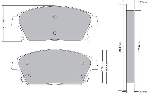 Kit de plaquettes de frein, frein à disque FREMAX FBP-1723