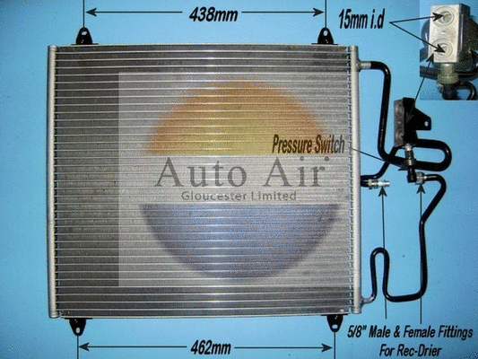 Condenseur, climatisation AUTO AIR GLOUCESTER 16-1266