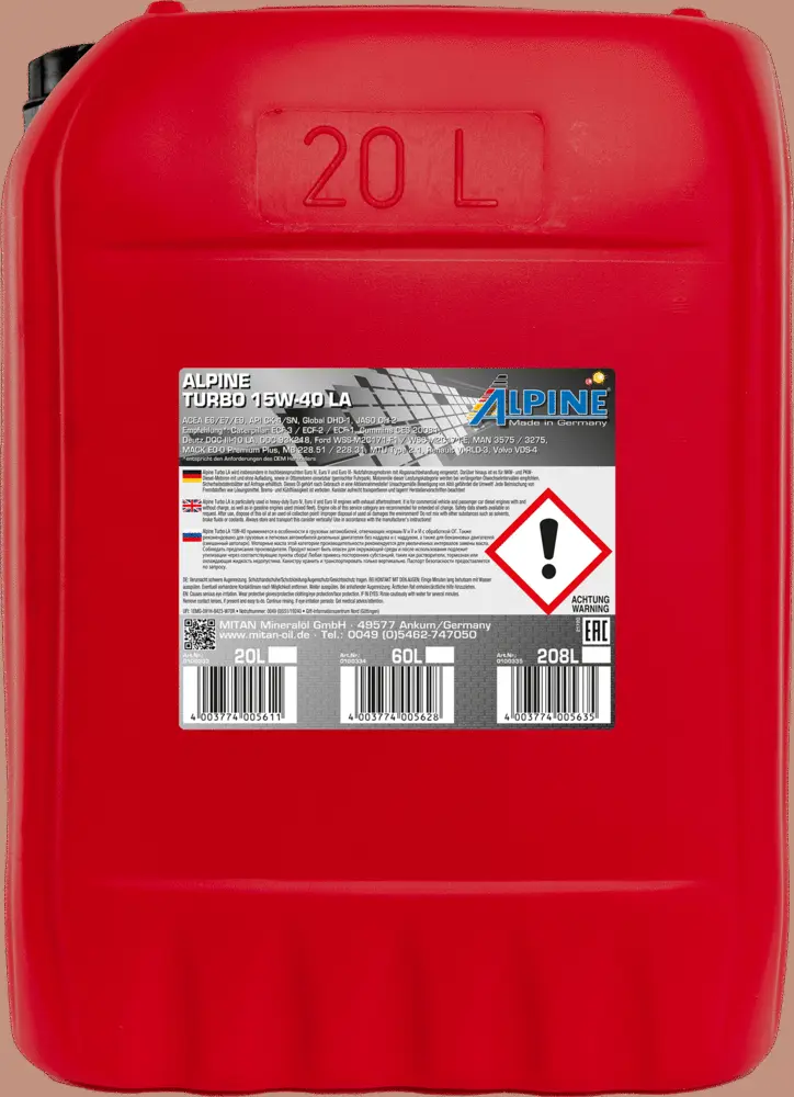 Huile moteur ALPINE 0100333
