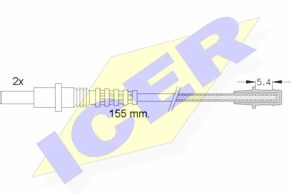 Contact d'avertissement, usure des plaquettes de frein ICER 610157 E C
