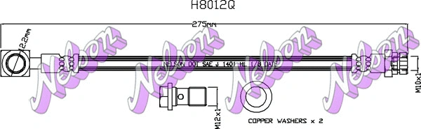 Flexible de frein KAWE H8012Q