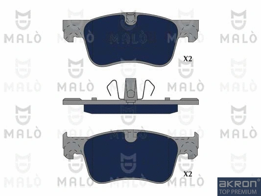 Kit de plaquettes de frein, frein à disque AKRON-MALÒ 1051312