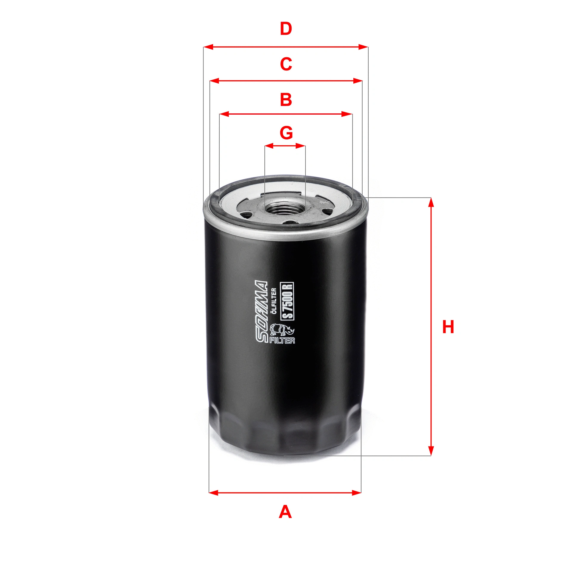 Filtre à huile SOFIMA S 7500 R