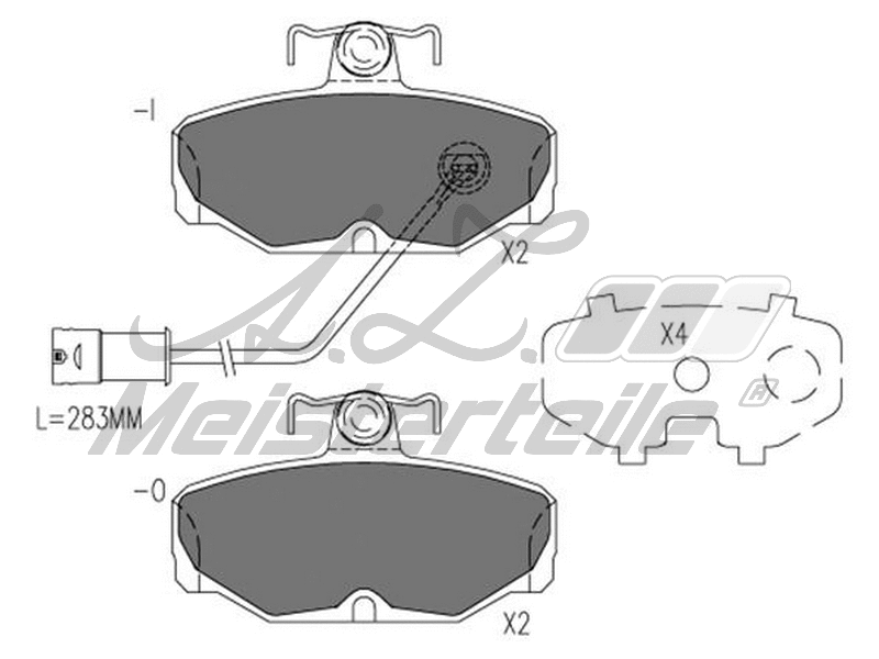 Kit de plaquettes de frein, frein à disque A.Z. Meisterteile AZMT-44-022-2346