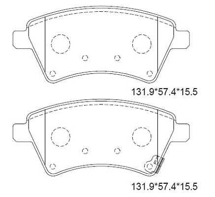 Kit de plaquettes de frein, frein à disque ASIMCO KD3770