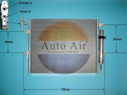 Condenseur, climatisation AUTO AIR GLOUCESTER 16-9952