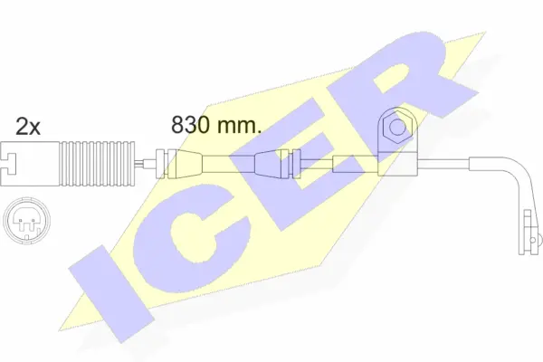 Contact d'avertissement, usure des plaquettes de frein ICER 610458 E C