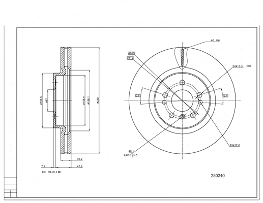 Disque de frein HART 250 240